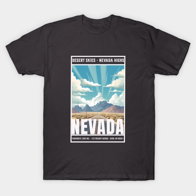 Nevada | Desert Skies Nevada Highs | Beautiful Nevada T-Shirt by 6StringD